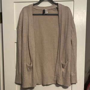 Divided Cream Cardigan Sweater Lightweight Knit